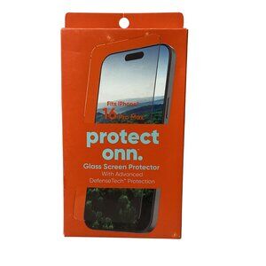 Onn DefenseTech Glass Screen Protector, iPhone 16 Pro Max